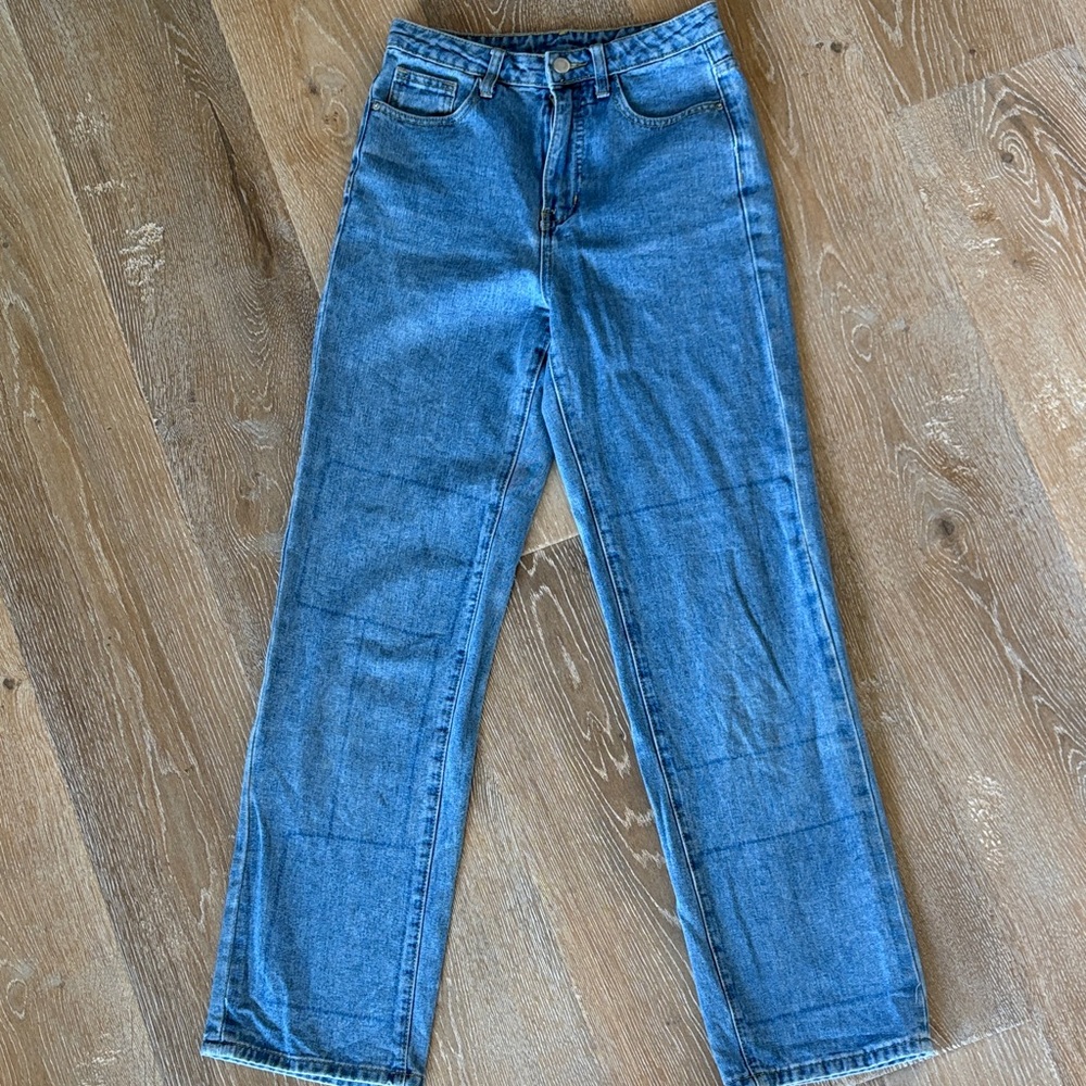 SHEIN High Rise Blue Jeans